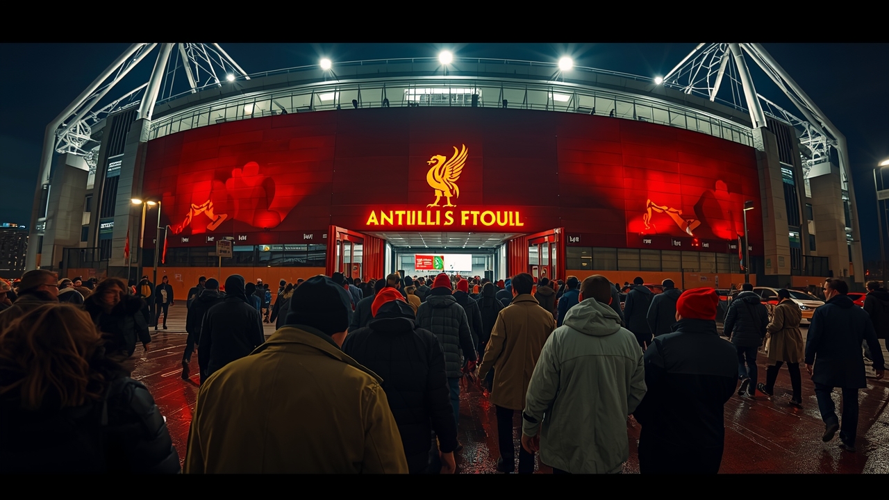 Liverpool fans exit Anfield after Champions League win