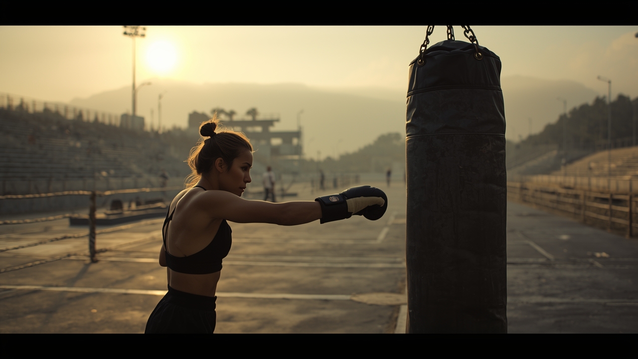Boxer trains for title shot