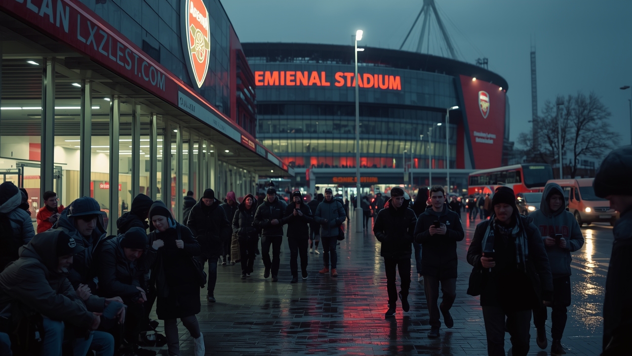 Arsenal hosts Chelsea on a rainy night