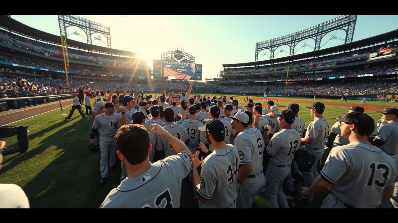 Rays celebrate sweep of Yankees