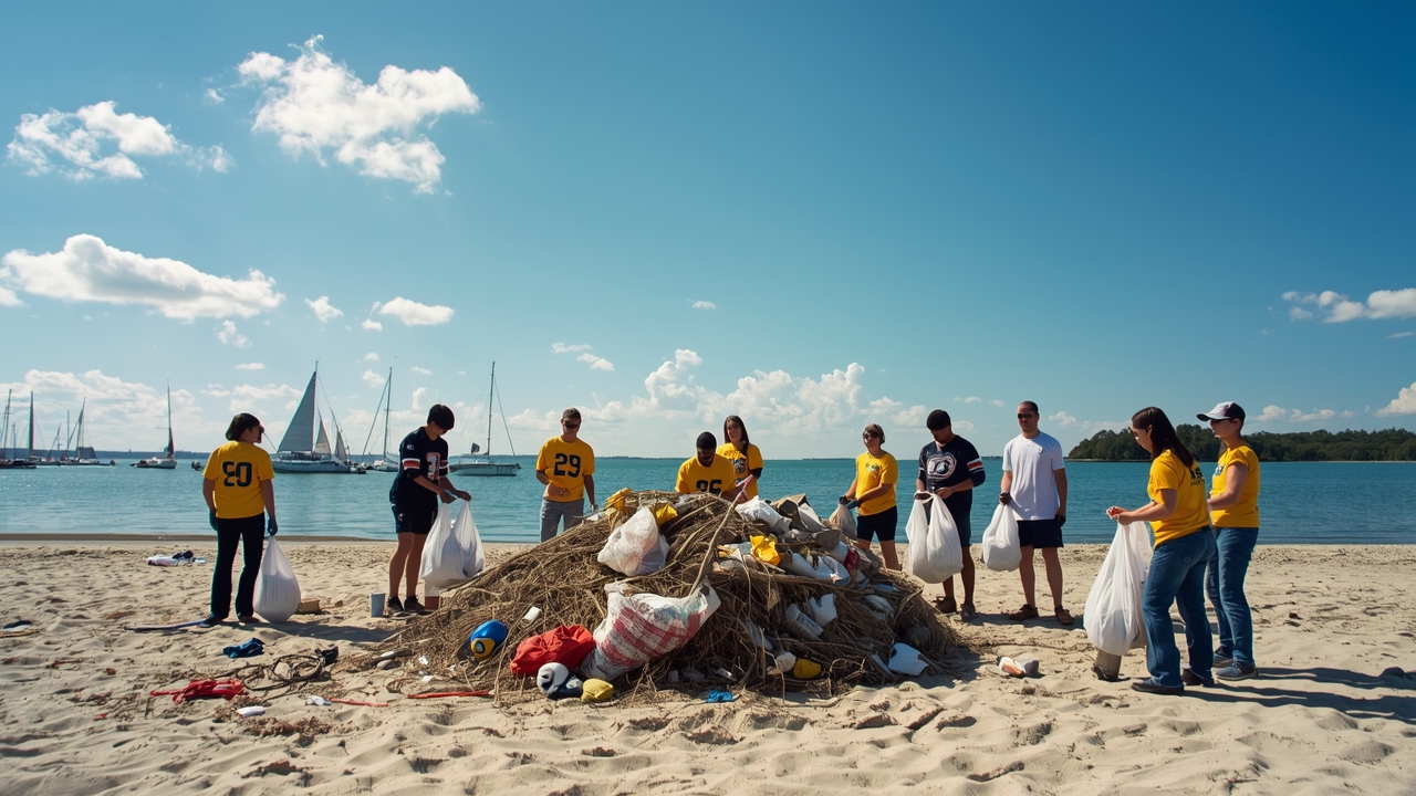 Volunteers clean up coastal trash on International Coastal Cleanup Day