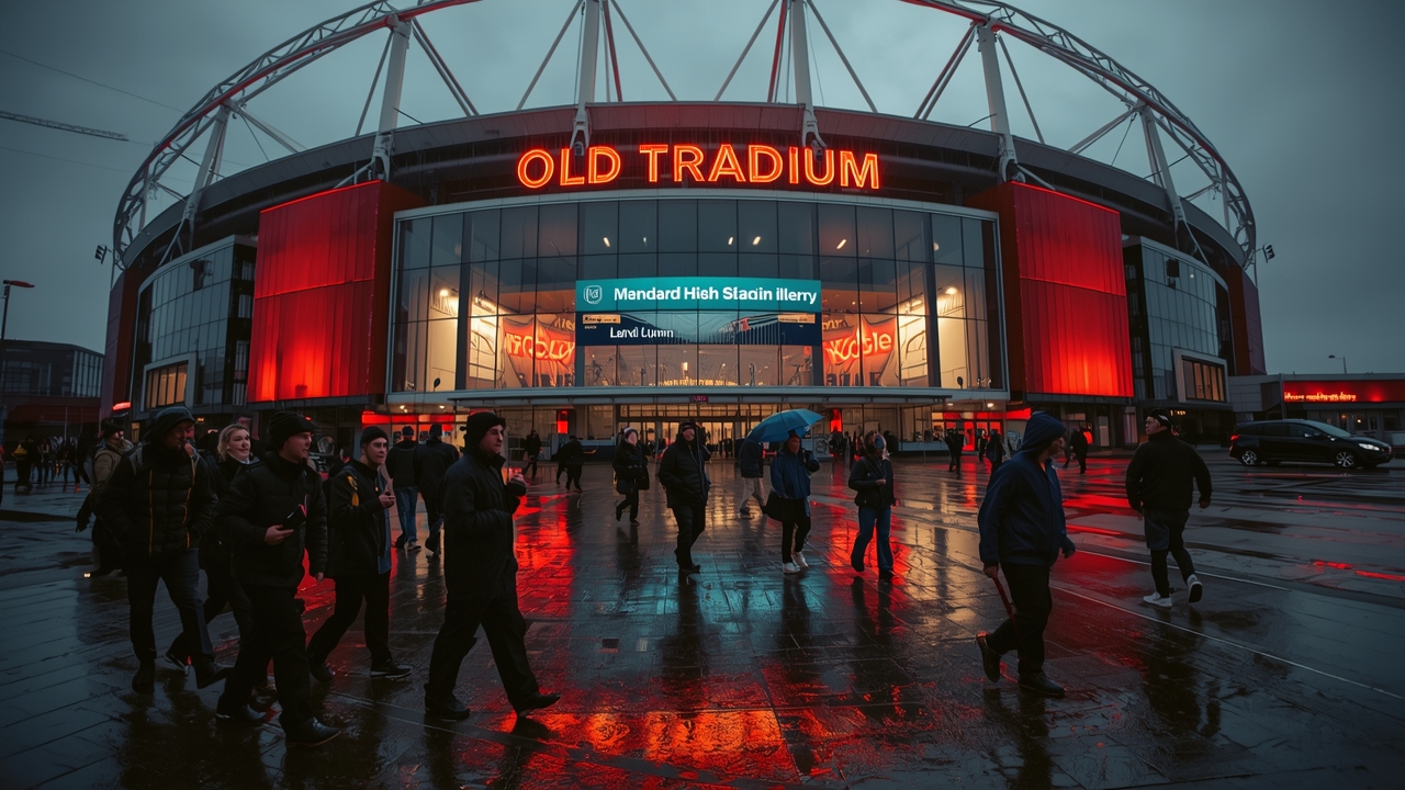 Manchester United fans exit Old Trafford after 4-0 win