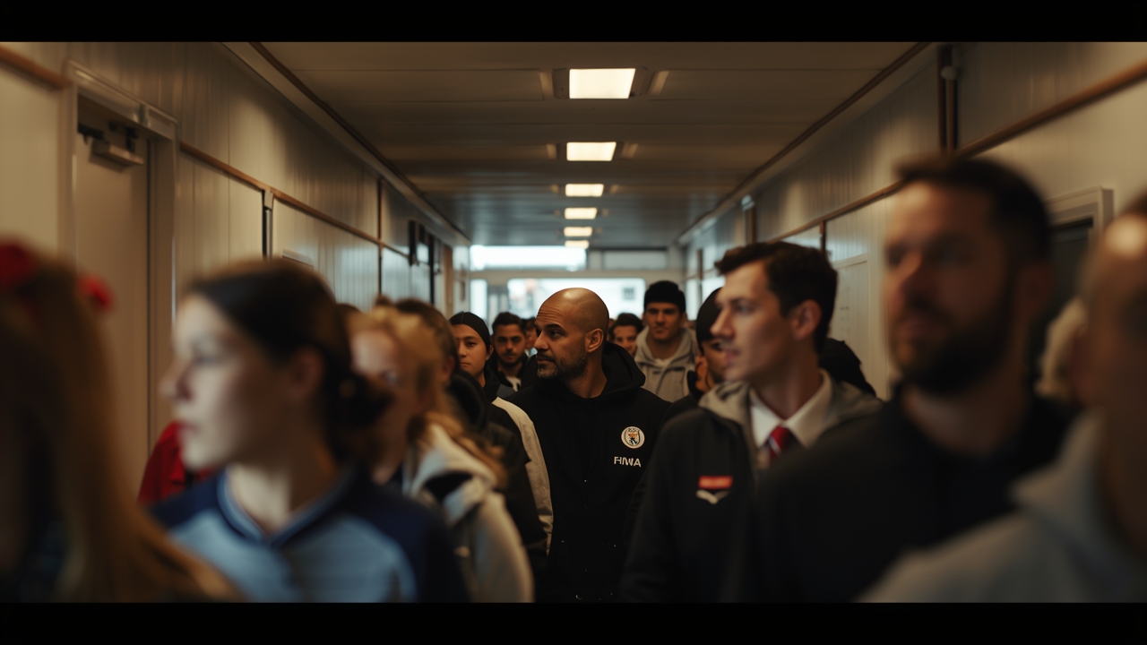 Guardiola attends Manchester City vs PSG match