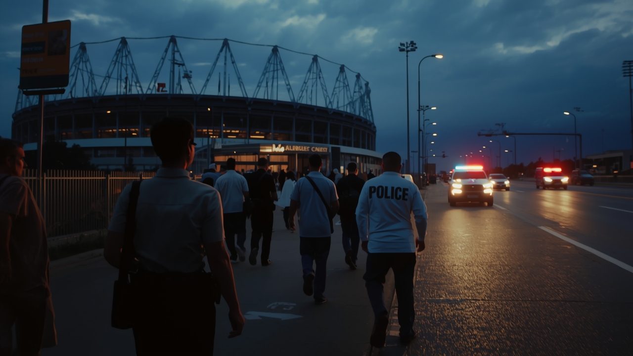 Panic after shooting near stadium