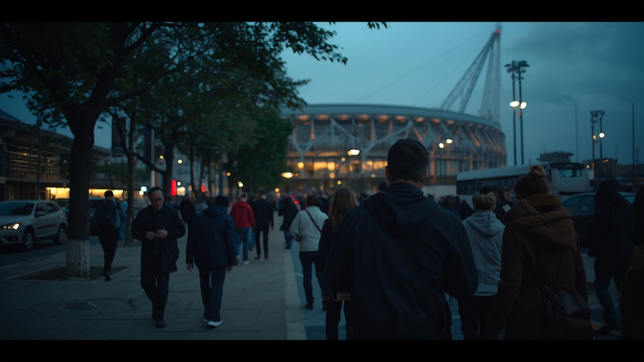 Disappointed fans leave Istanbul stadium after Partizan loss