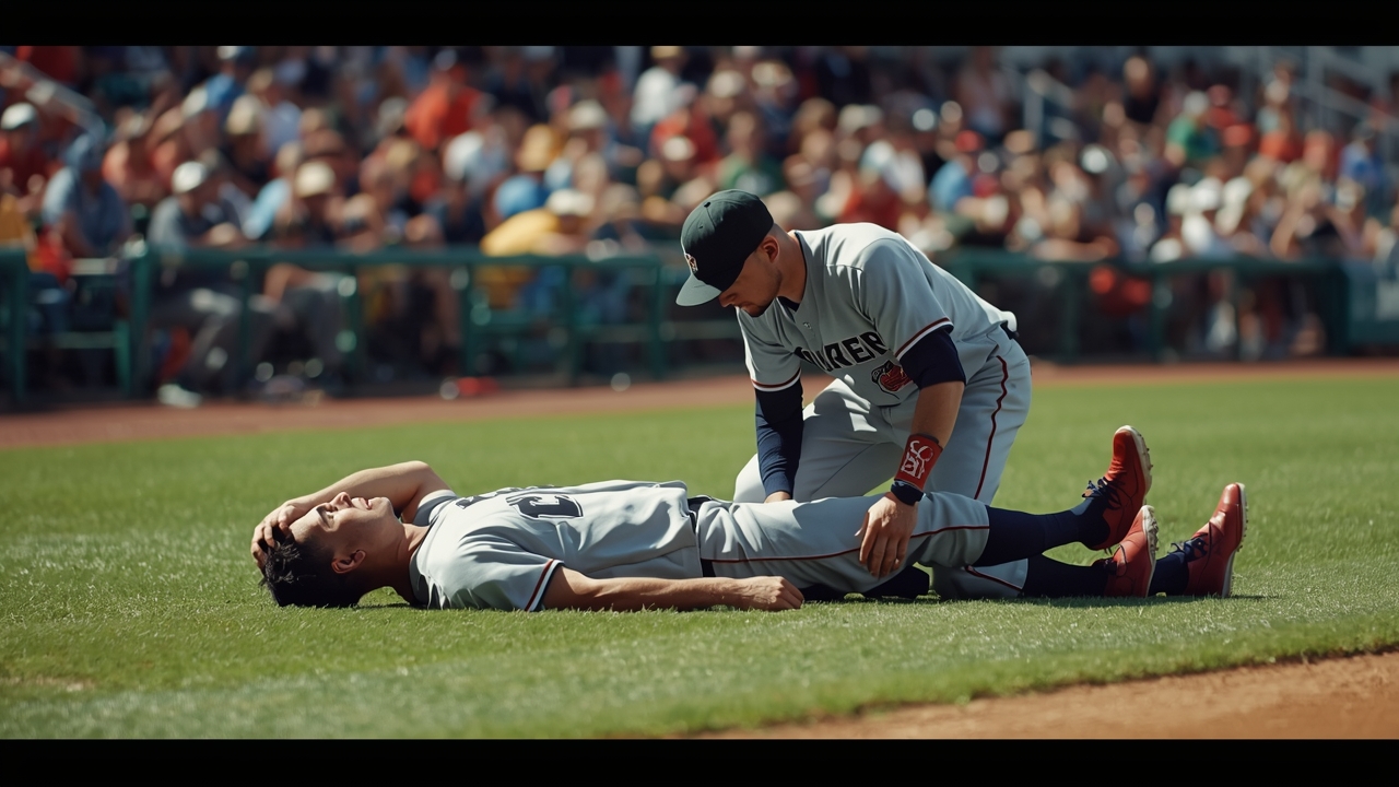 Athlete injured in collision with teammate during game