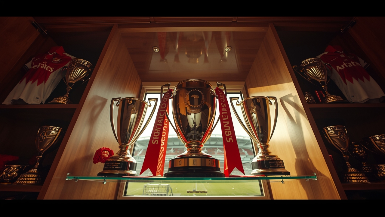 Arsenal celebrates Premier League title win